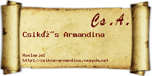 Csikós Armandina névjegykártya